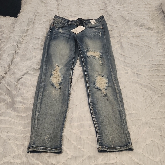 Judy Blue Denim - Judy Blue Skinny Distressed Blue Jeans Size 1/25, New With Tags!